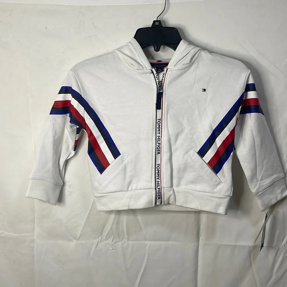 Tommy Hilfiger Toddler Girls Chevron Hoodie - Picture 6 of 7